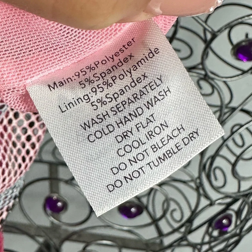 I AM GIA Moss pink mesh mini halter dress size M - Picture 8 of 8